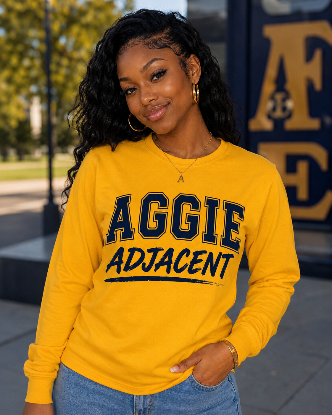 AGGIE-adjacent Tee (Long Sleeve)