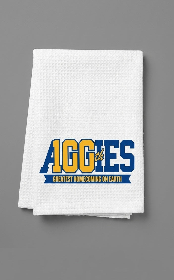 White Centennial Rally towel
