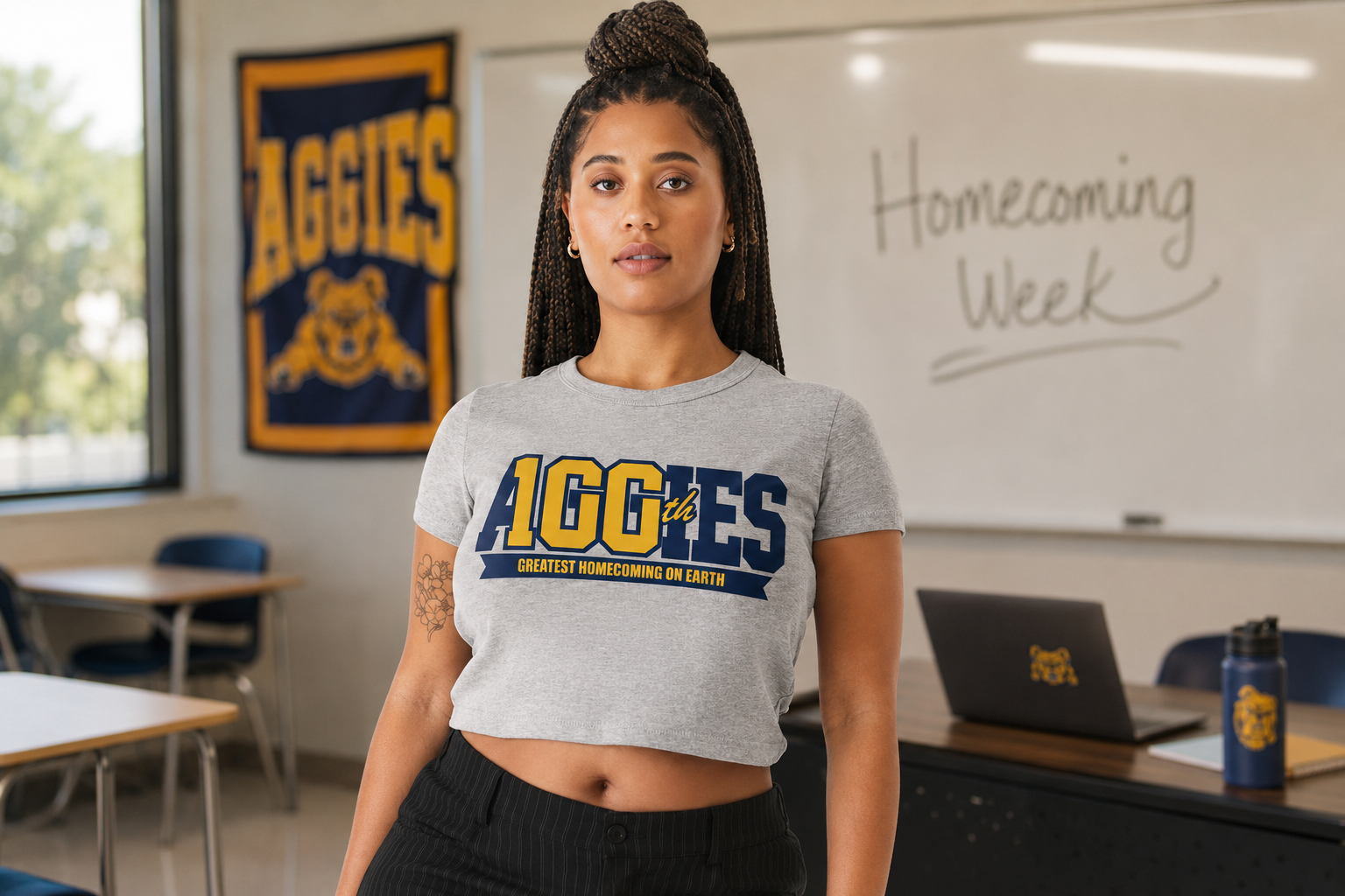 100 Years of Excellence: The Centennial GHOE Crop tee